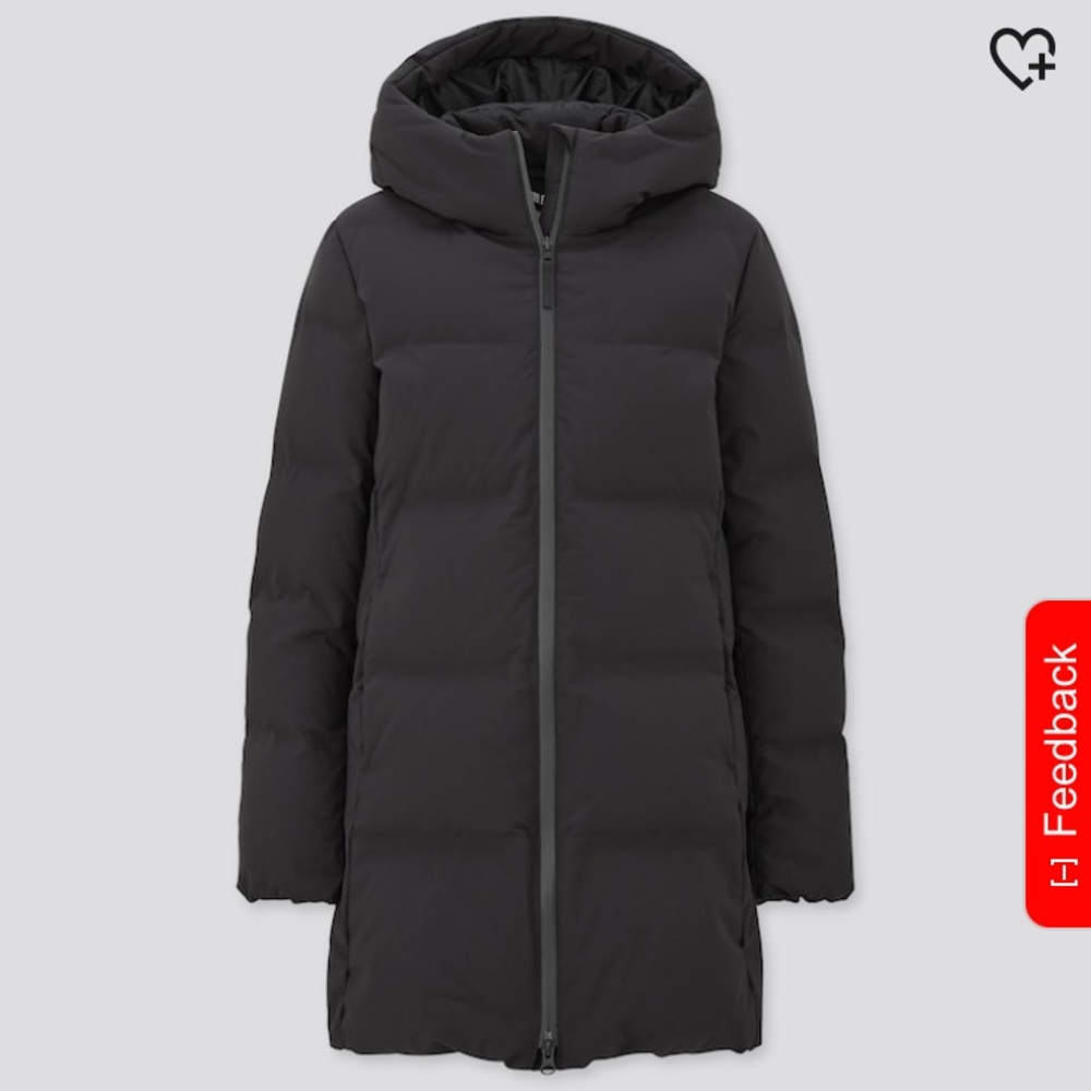 Uniqlo Seamless Puffy Down Short Coat Black L